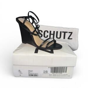 Schutz Deonne leather wedge sandals